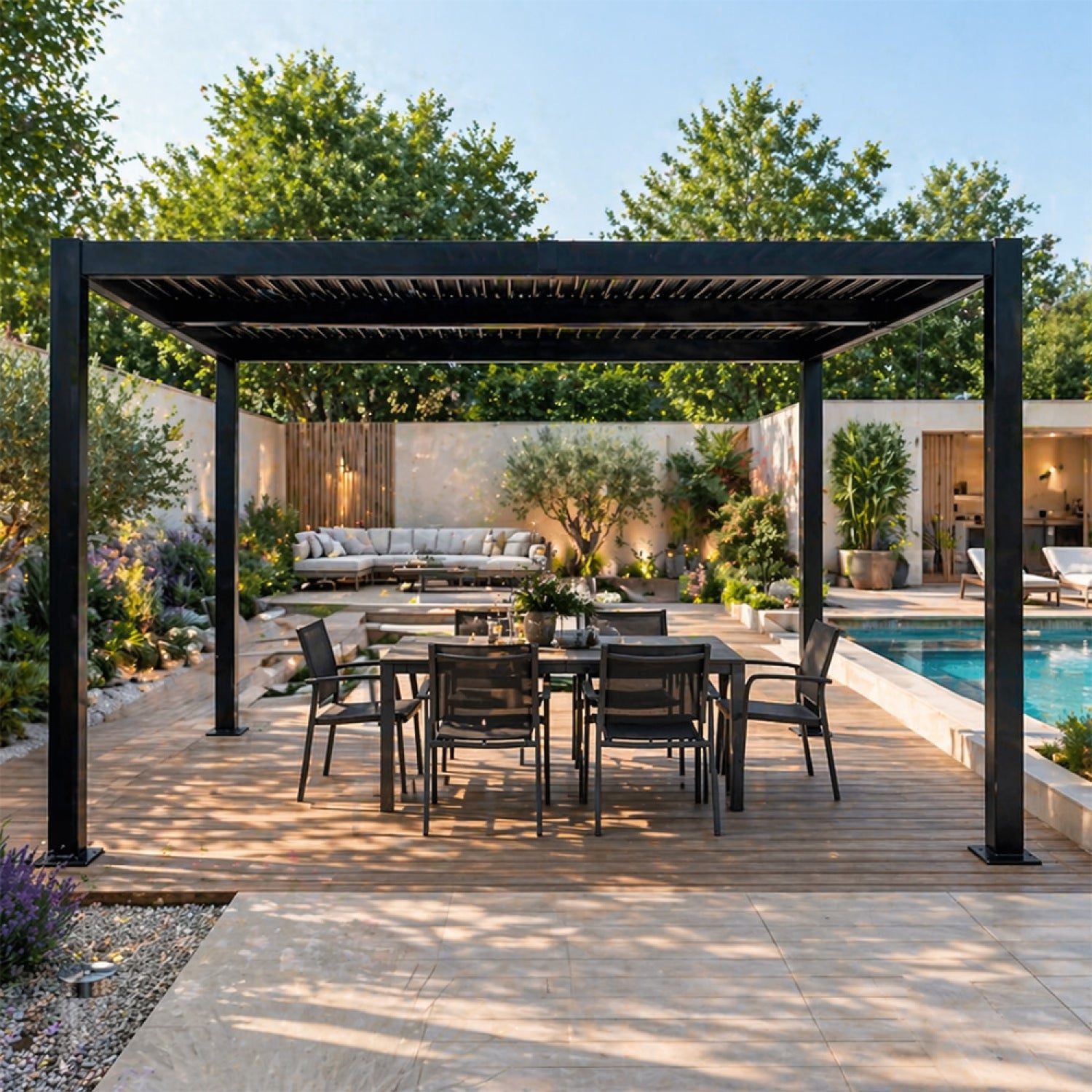 concept-usine-rhodes-4x3-pergola-bioclimatique-noir-lames-orientables image 2