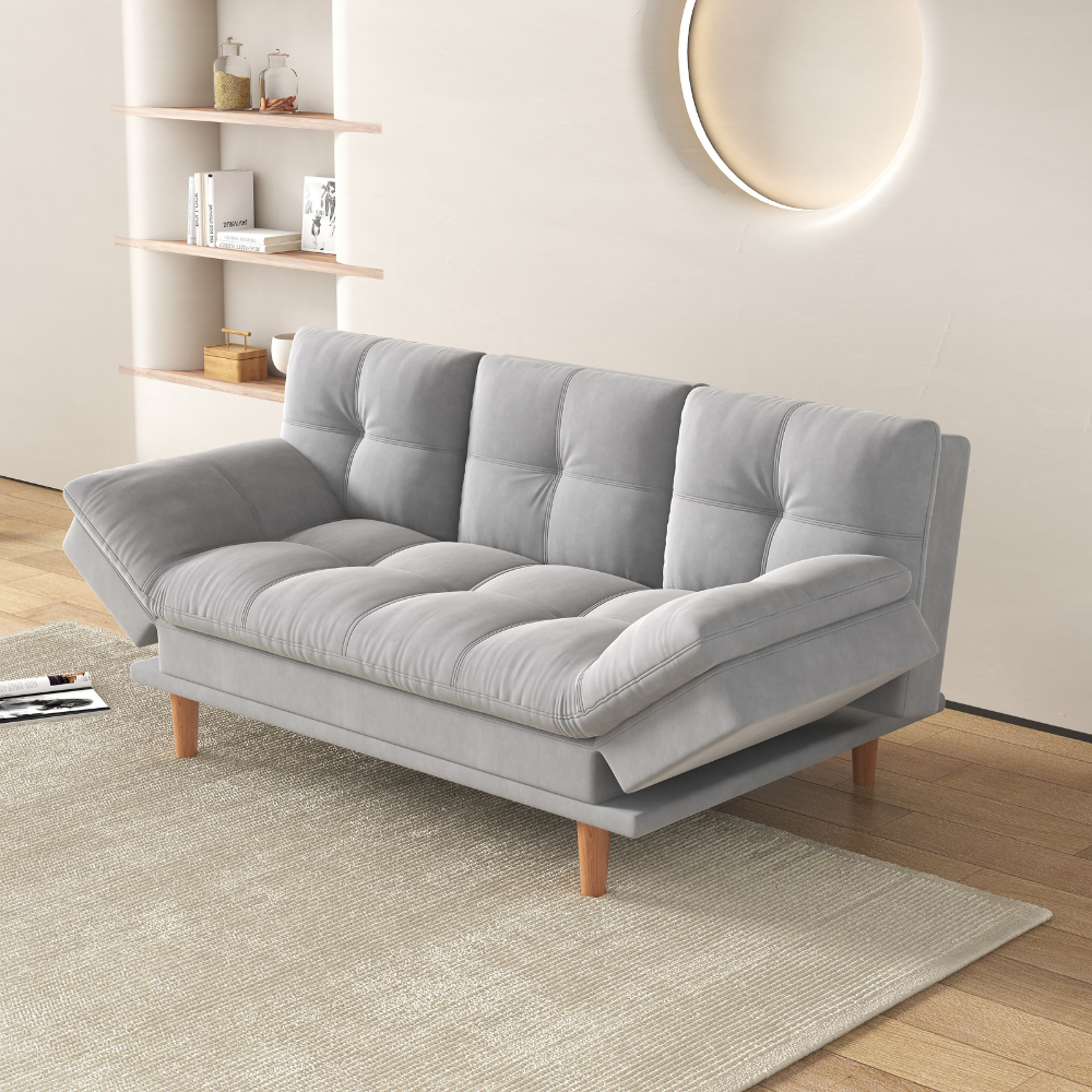 concept-usine-kalmar-canap-convertible-tissu-3-places-gris image 1