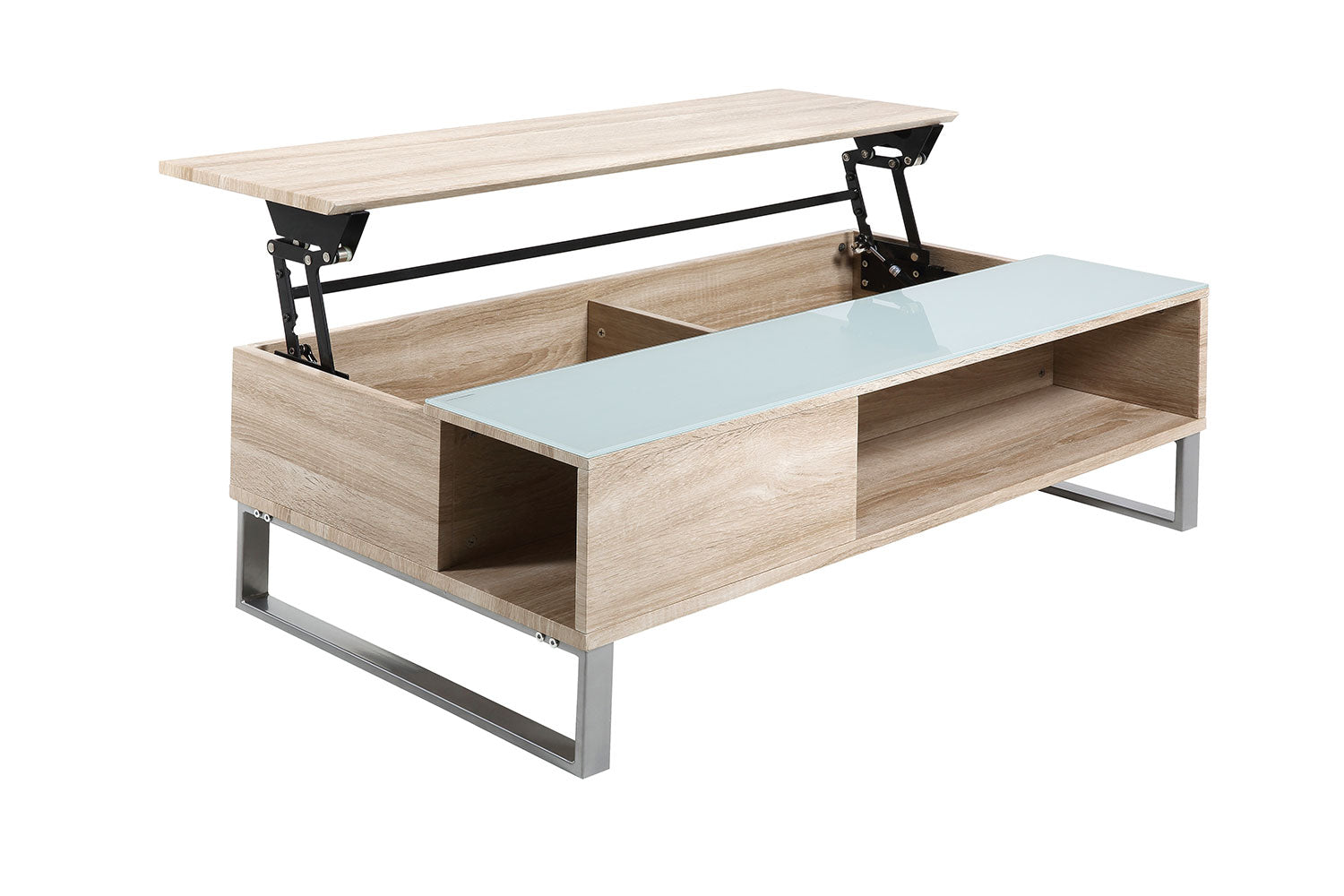 concept-usine-ela-table-basse-blanc-bois-avec-coffre image 4