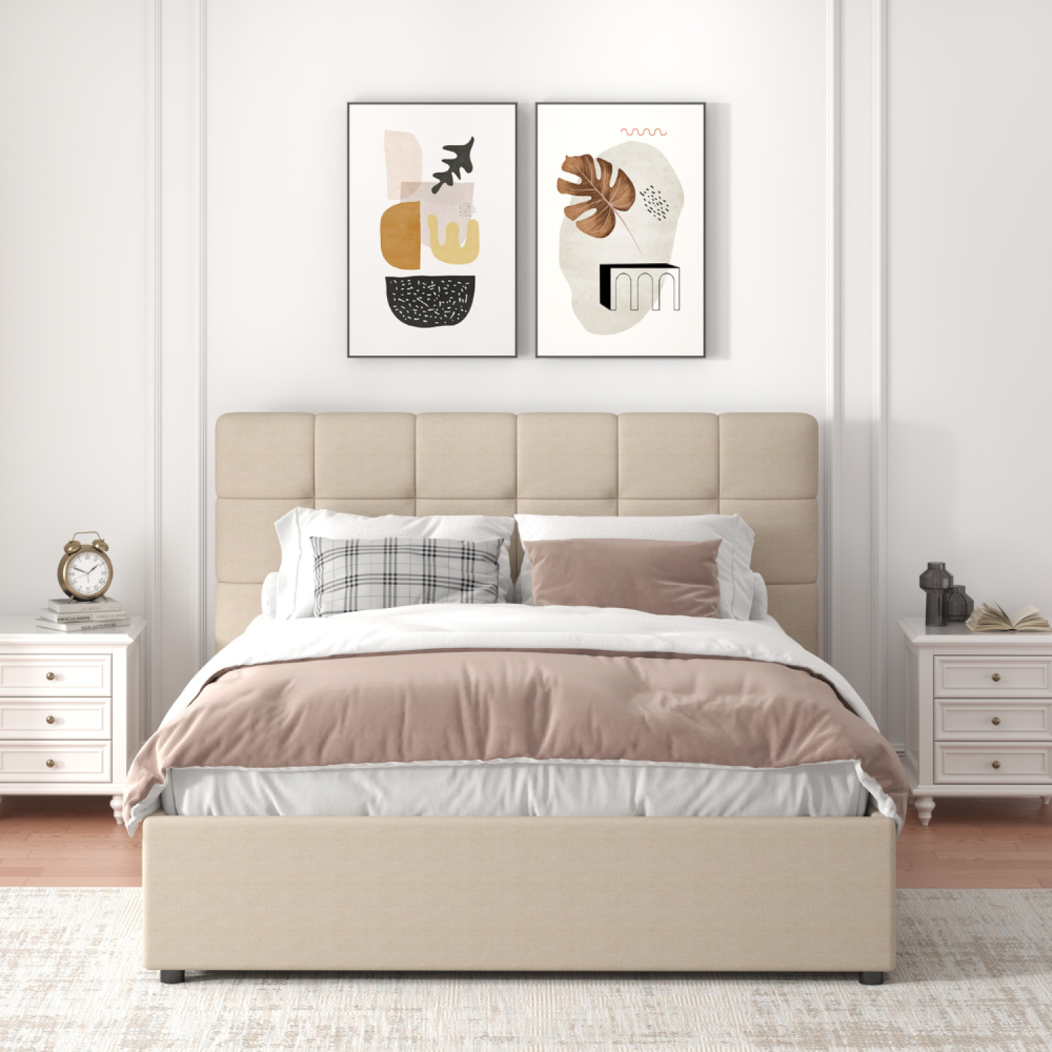 concept-usine-santa-lit-coffre-160x200-velours-beige image 3