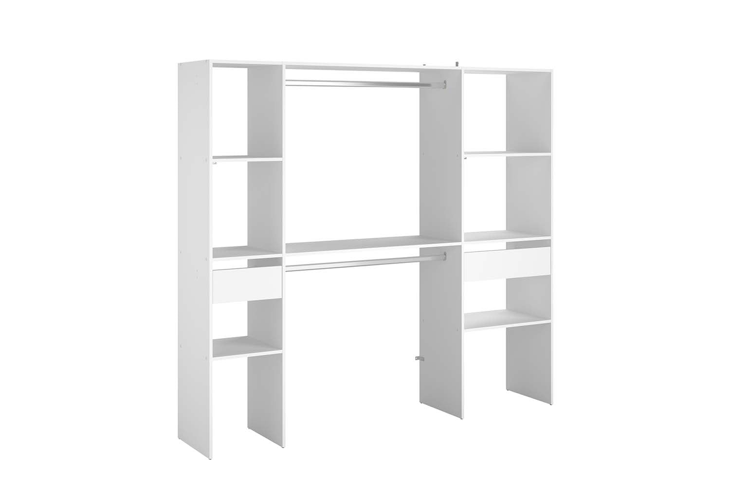 concept-usine-elysee-dressing-180-cm-blanc-avec-penderie image 2