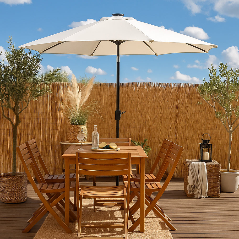 concept-usine-manarola-parasol-droit-led-rond-gris image 6