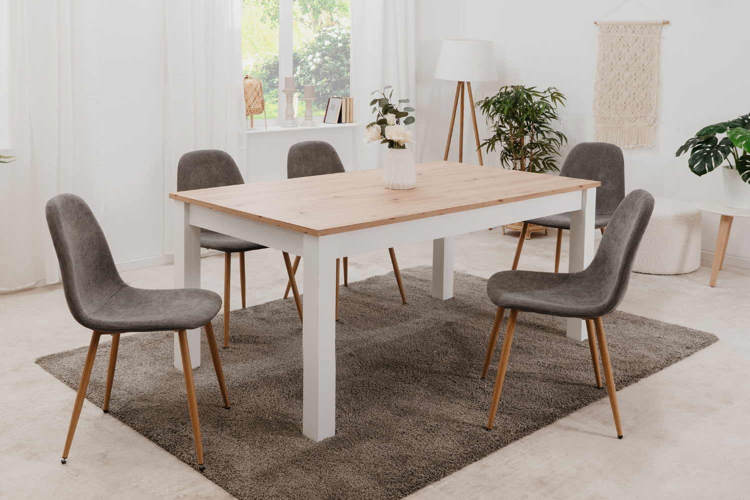 concept-usine-skadar-table-salle-manger-extensible-10-places-blanc-bois image 1