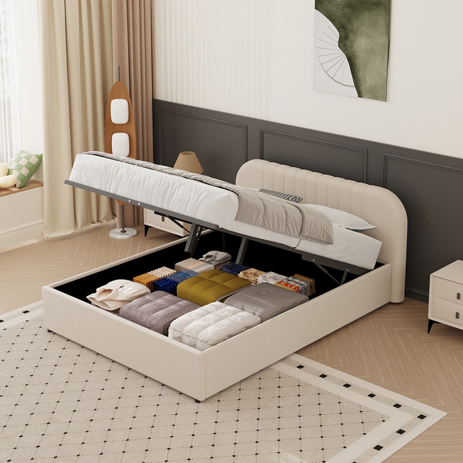 concept-usine-irvine-140x190-lit-coffre-velours-beige image 4