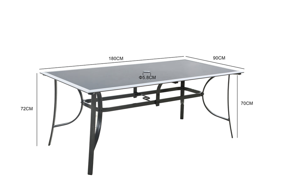 concept-usine-rimini-10-table-jardin-noire-10-places-verre-alu image 5