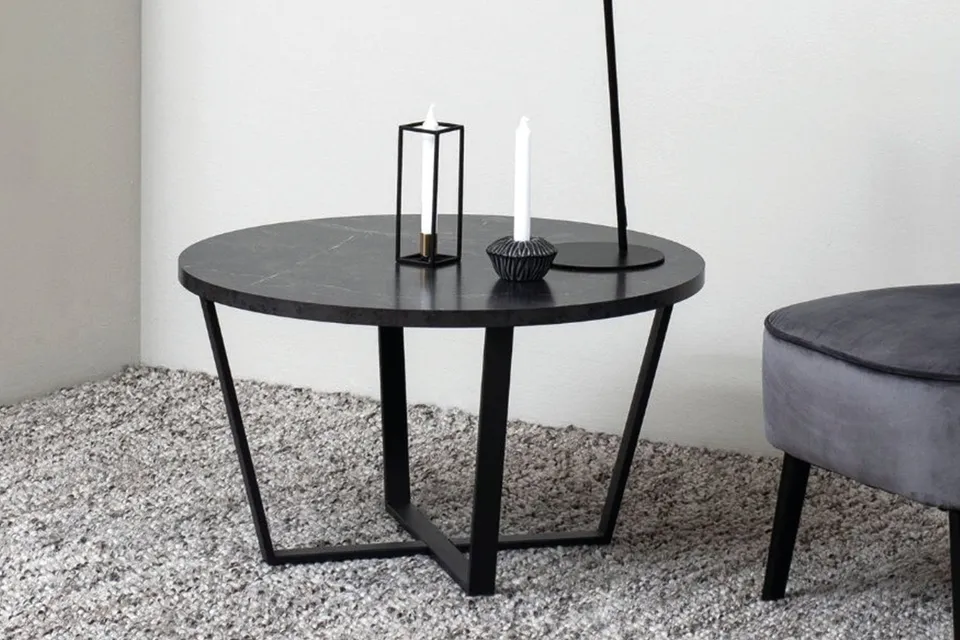 concept-usine-harlem-table-basse-ronde-marbre-noir image 1