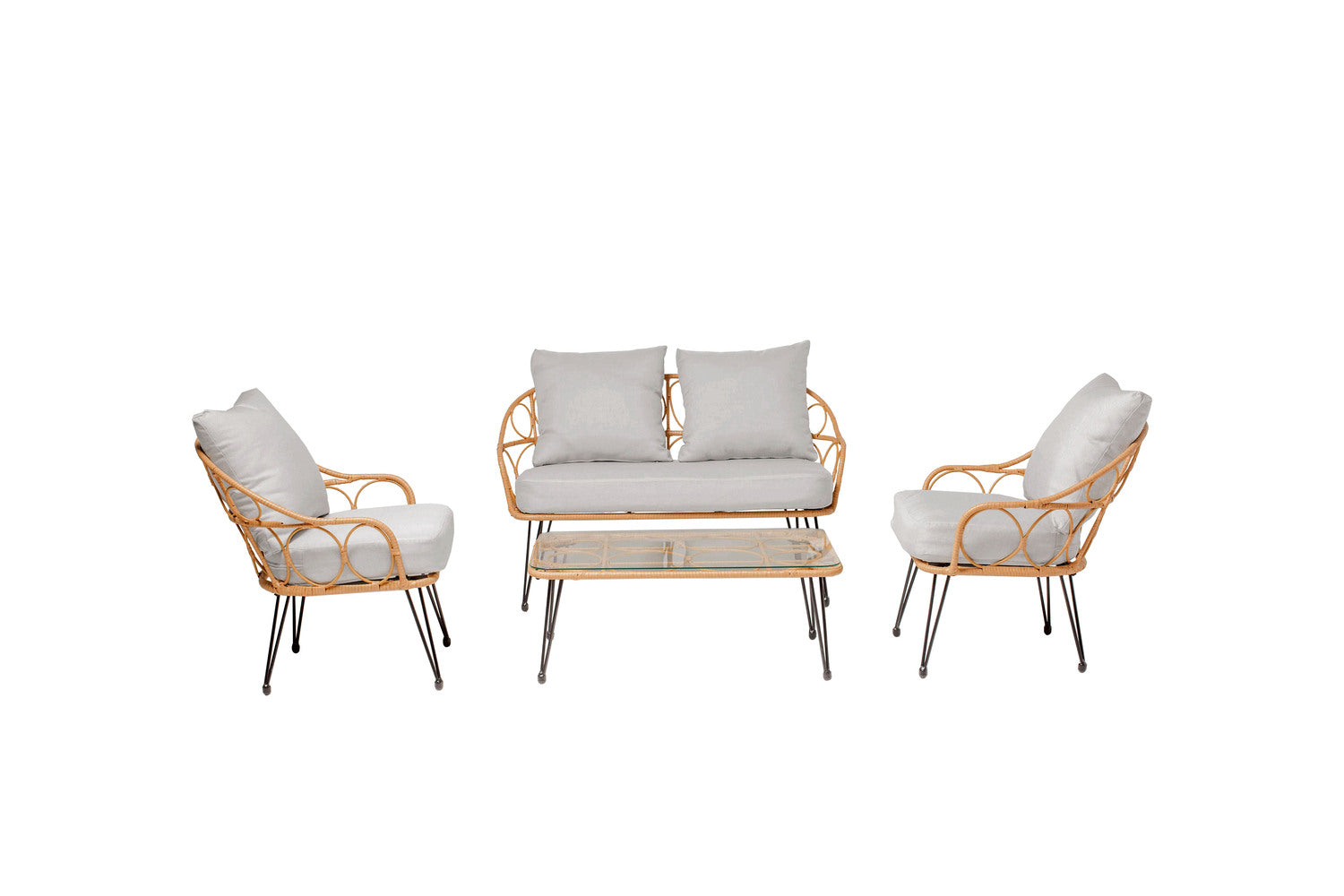 concept-usine-porto-salon-jardin-4-places-rotin-beige image 3