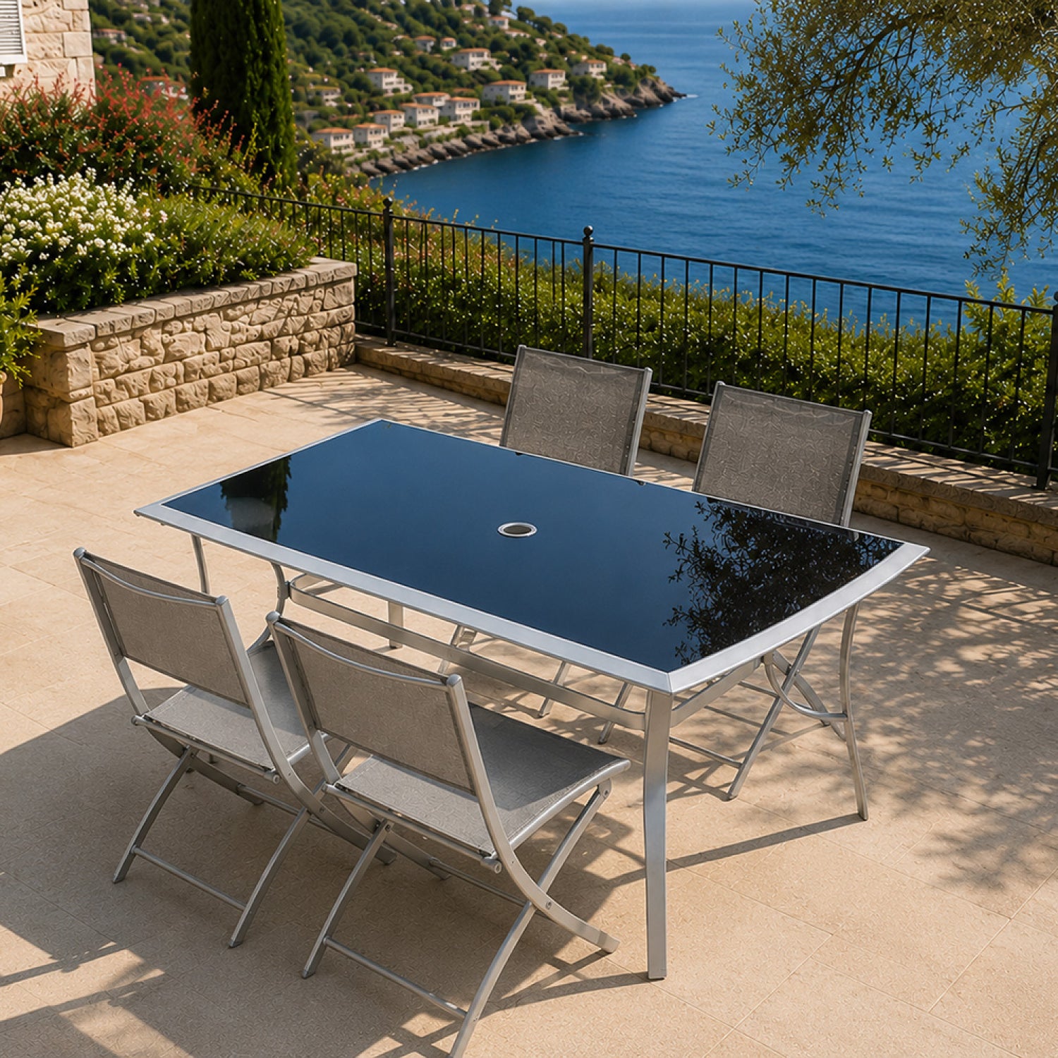 concept-usine-alassio-ensemble-table-et-4-chaises-jardin-gris image 3