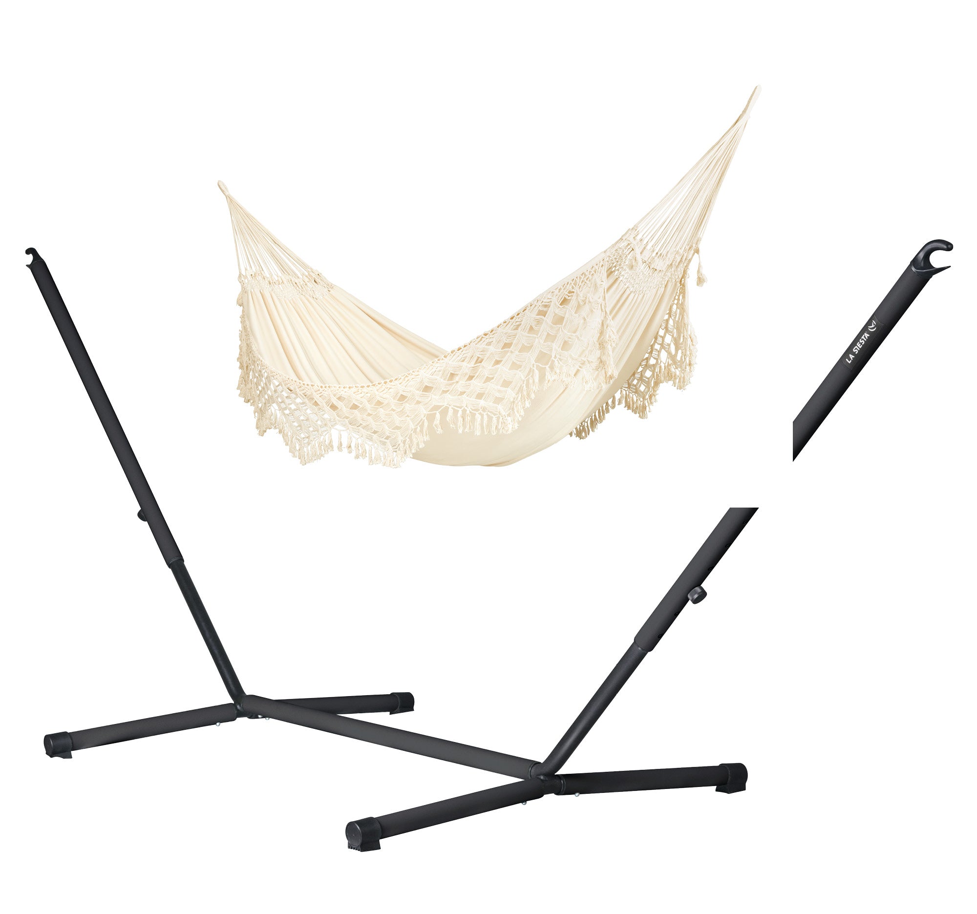 la-siesta-nautico-brazil-hamac-coton-bio-king-400-cm-avec-support image 2