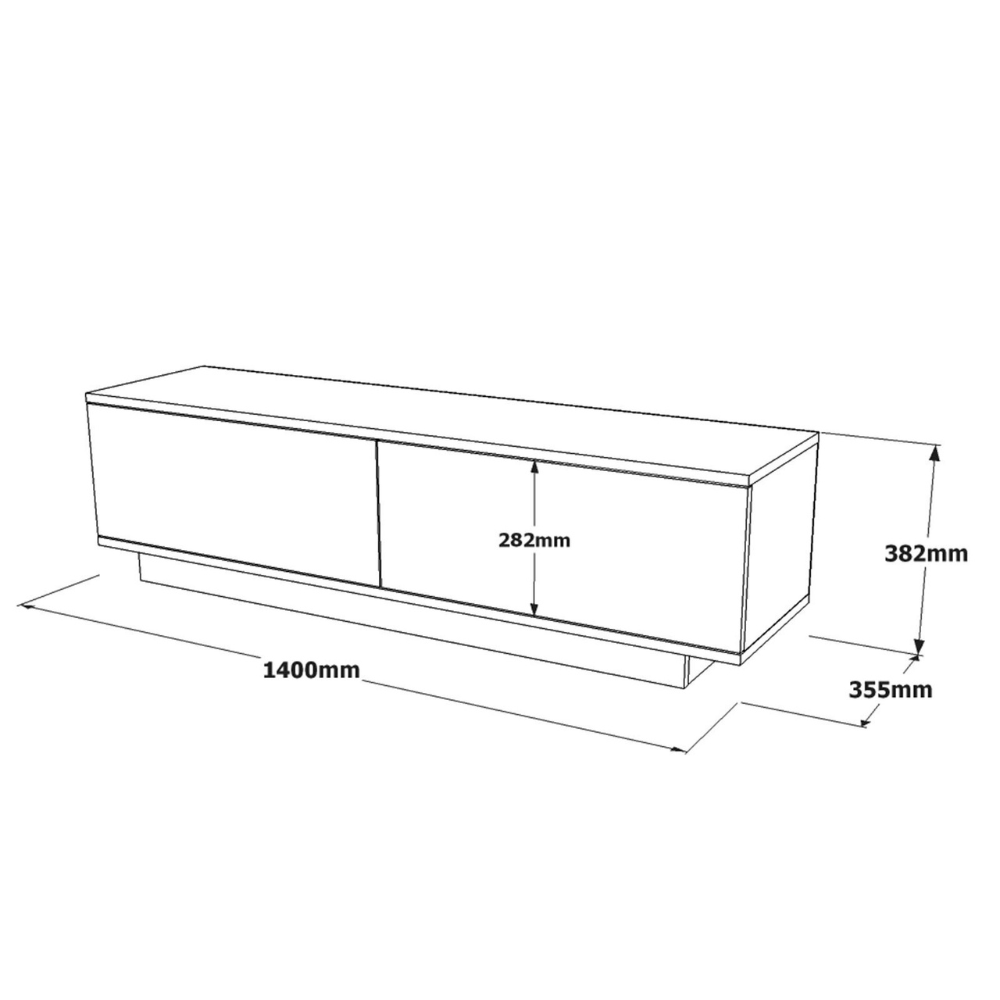 concept-usine-meli-meuble-tv-noir-bois-140-cm-2-portes image 5