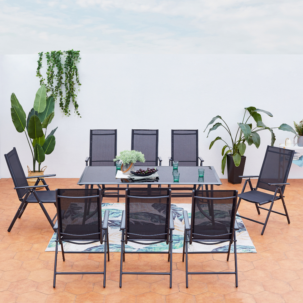 concept-usine-rimini-8-ensemble-table-et-chaises-jardin-8-places-noir image 2