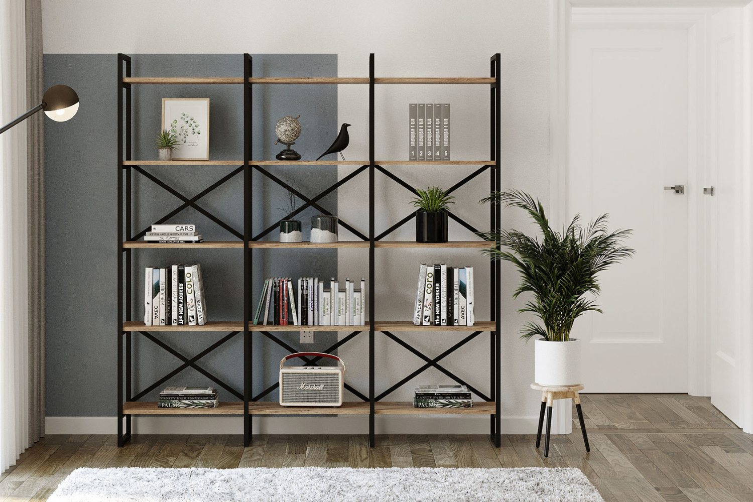 concept-usine-tomi-biblioth-que-industrielle-ch-ne-noir-5-tag-res image 1
