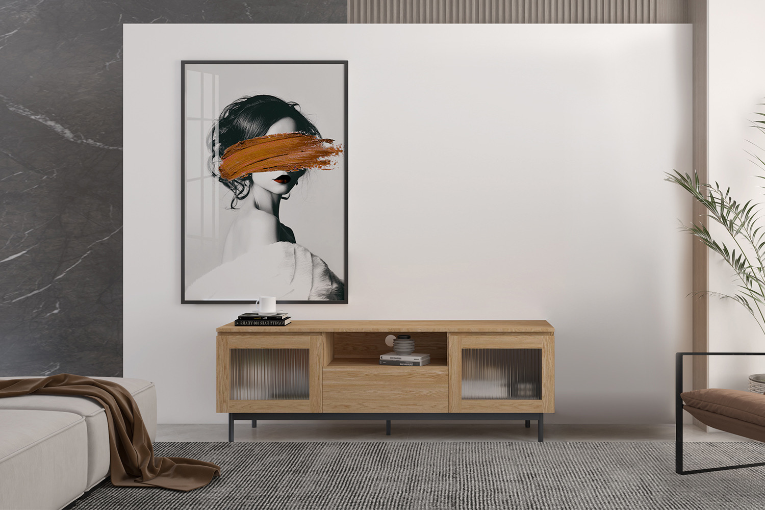 concept-usine-prague-meuble-tv-160-cm-ch-ne-avec-niche image 1