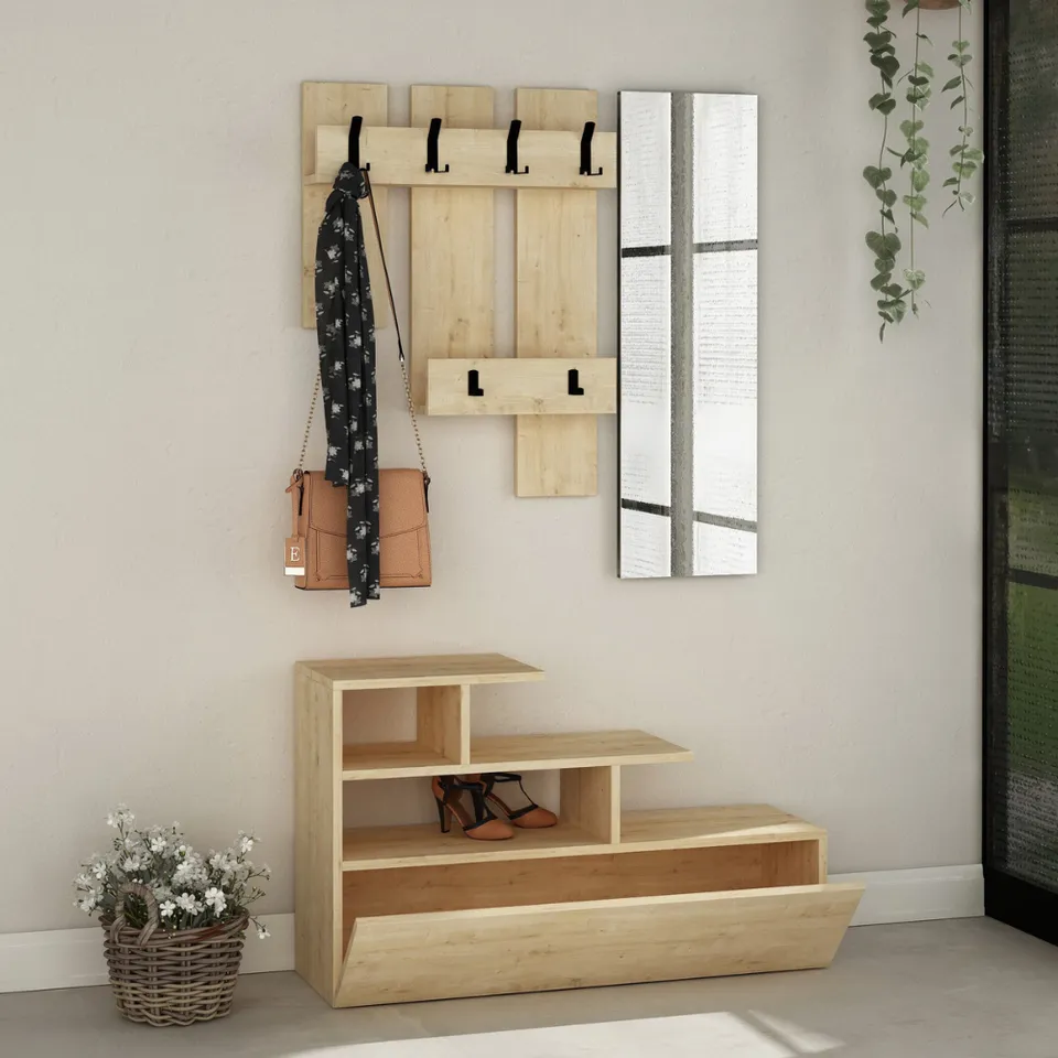 concept-usine-mesty-meuble-d-entr-e-blanc-bois-porte-manteau image 1