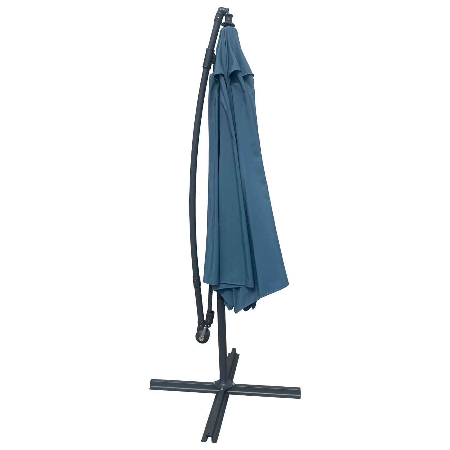 happy-garden-oahu-parasol-d-port-rond-3-5-m-bleu-gris-manivelle image 3
