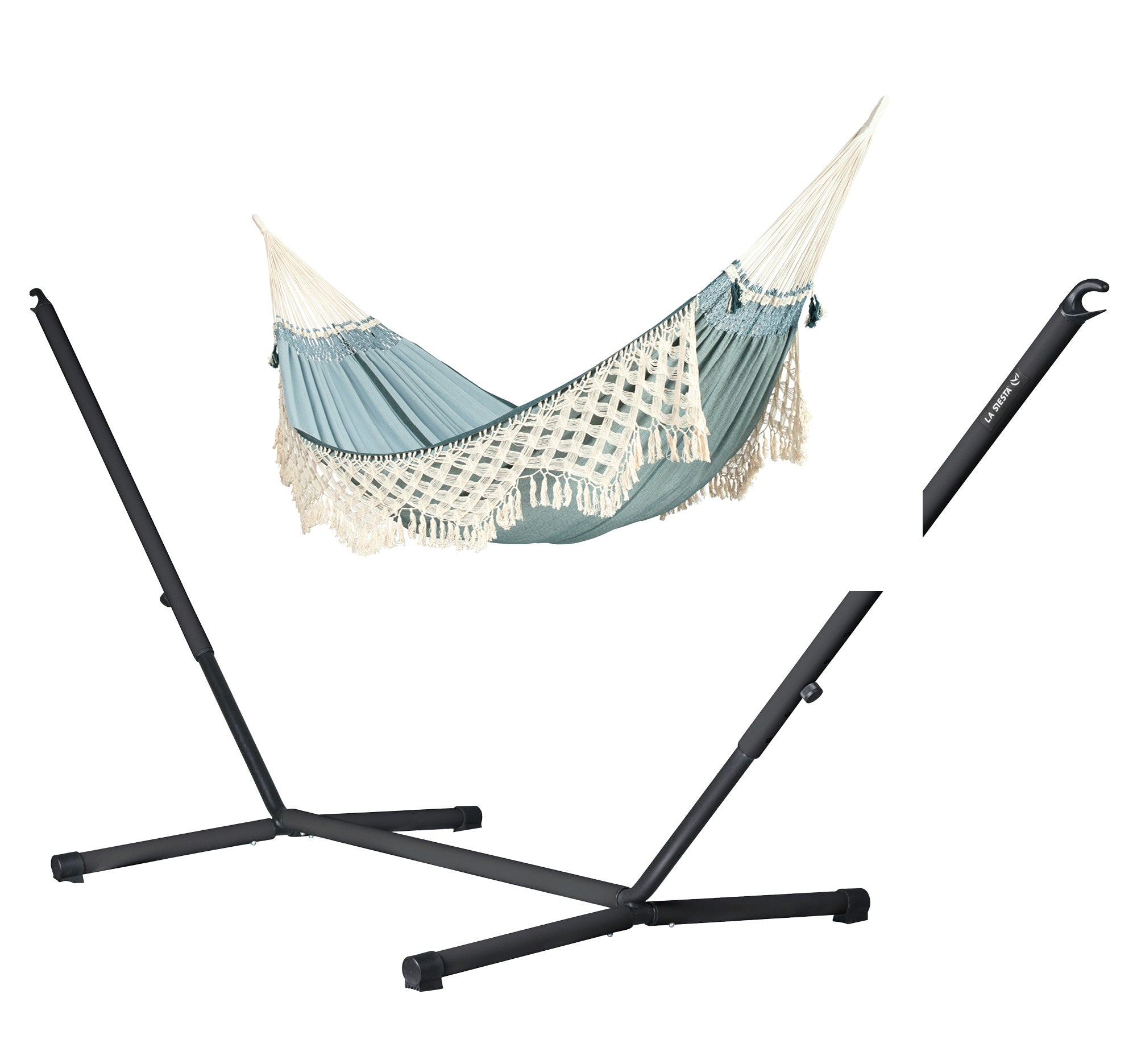 la-siesta-nautico-fjord-hamac-king-coton-bio-400-cm-anthracite image 1