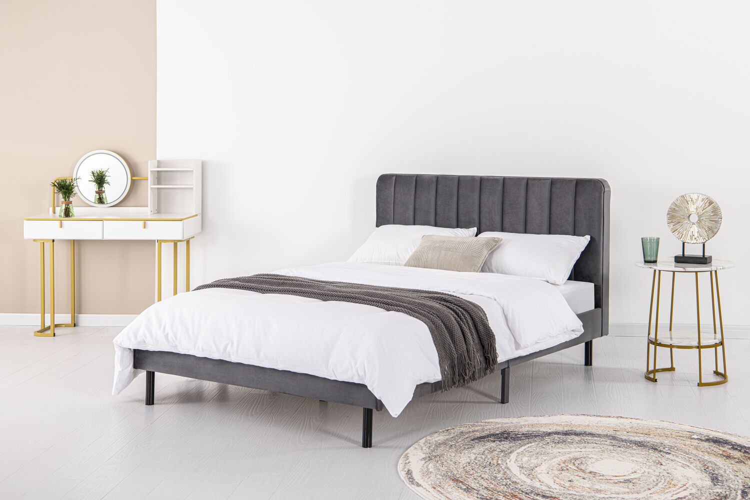 concept-usine-oxford-lit-velours-gris-140x190-cm image 2