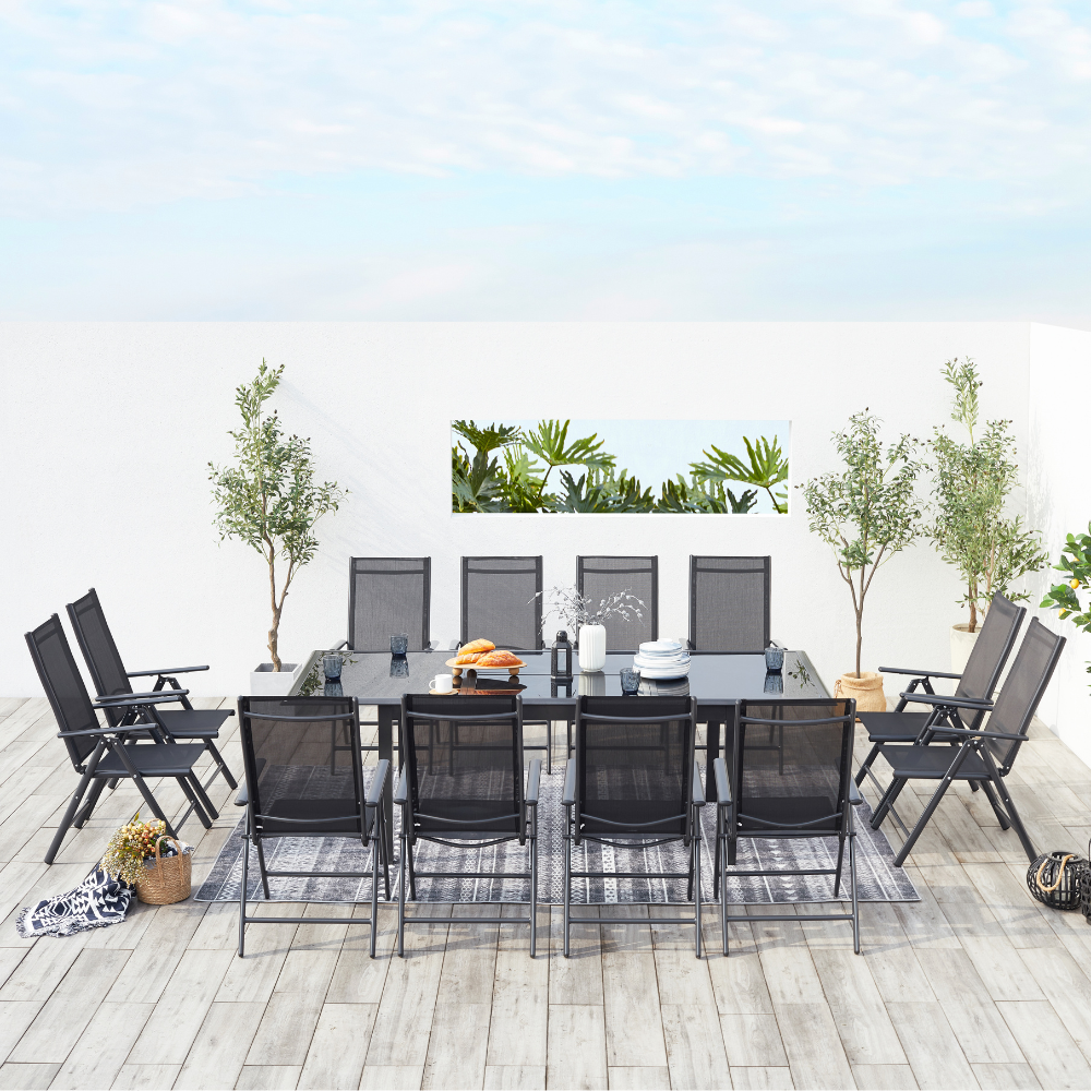 concept-usine-ravenne-12-salon-jardin-alu-noir-12-places-extensible image 1