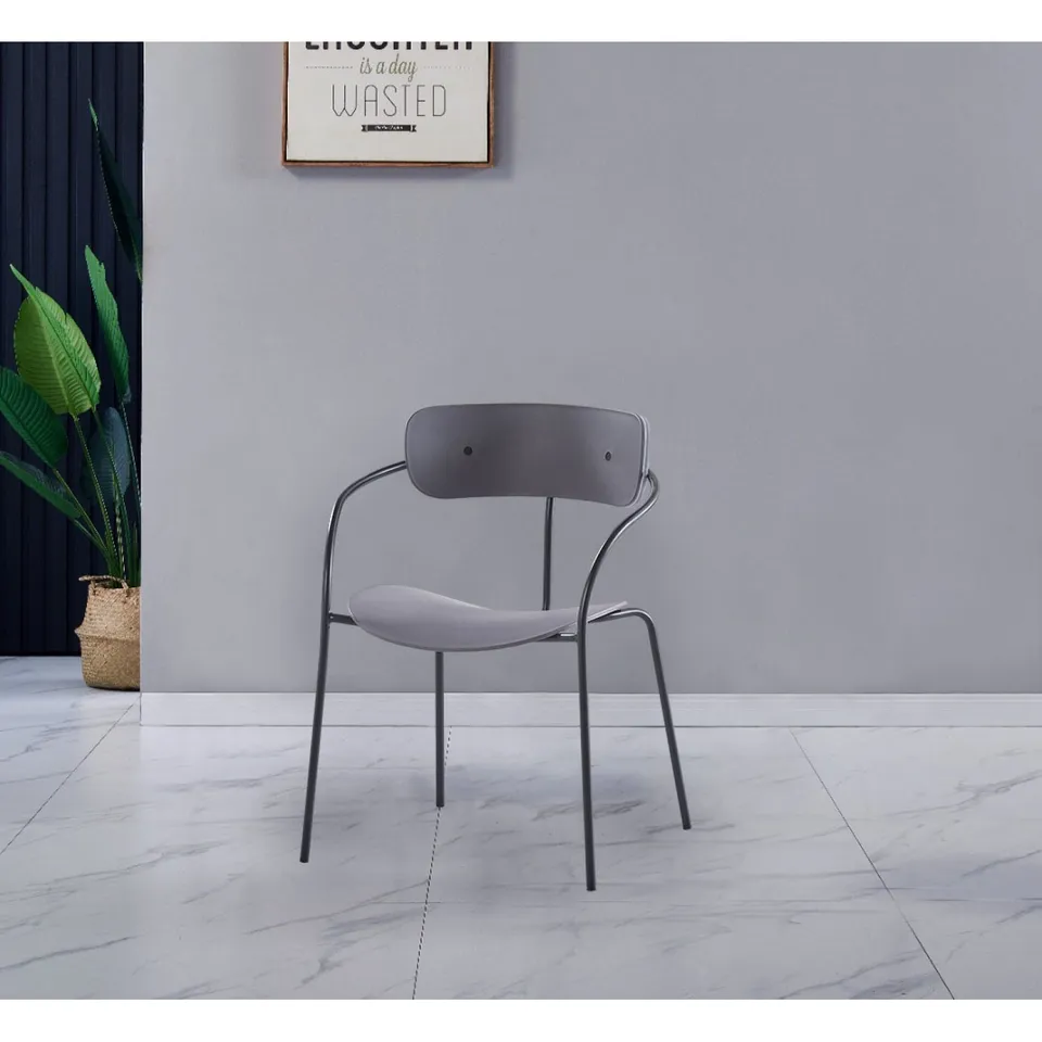 concept-usine-alexia-2-chaise-salle-manger-gris-fonc-m-tal image 1