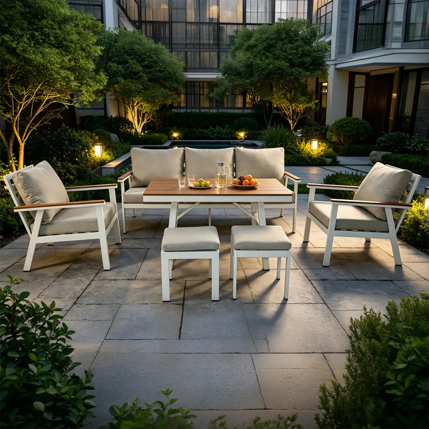 concept-usine-apia-salon-de-jardin-7-places-beige-poufs image 4