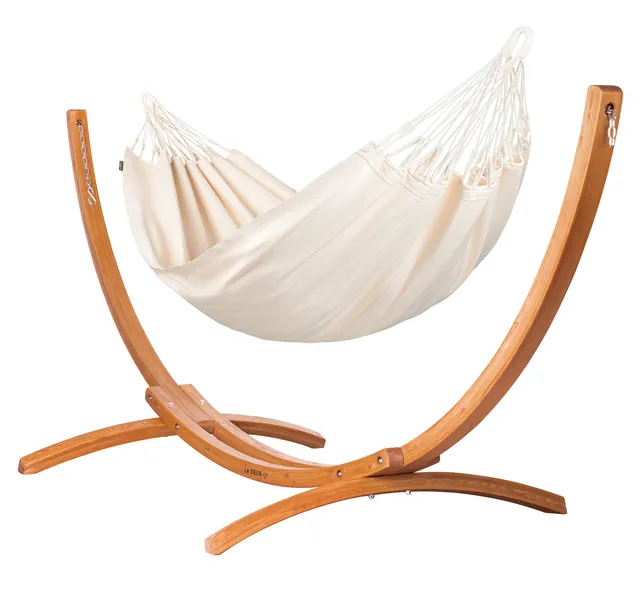 la-siesta-maera-hamac-coton-bio-latte-single-300-cm image 1