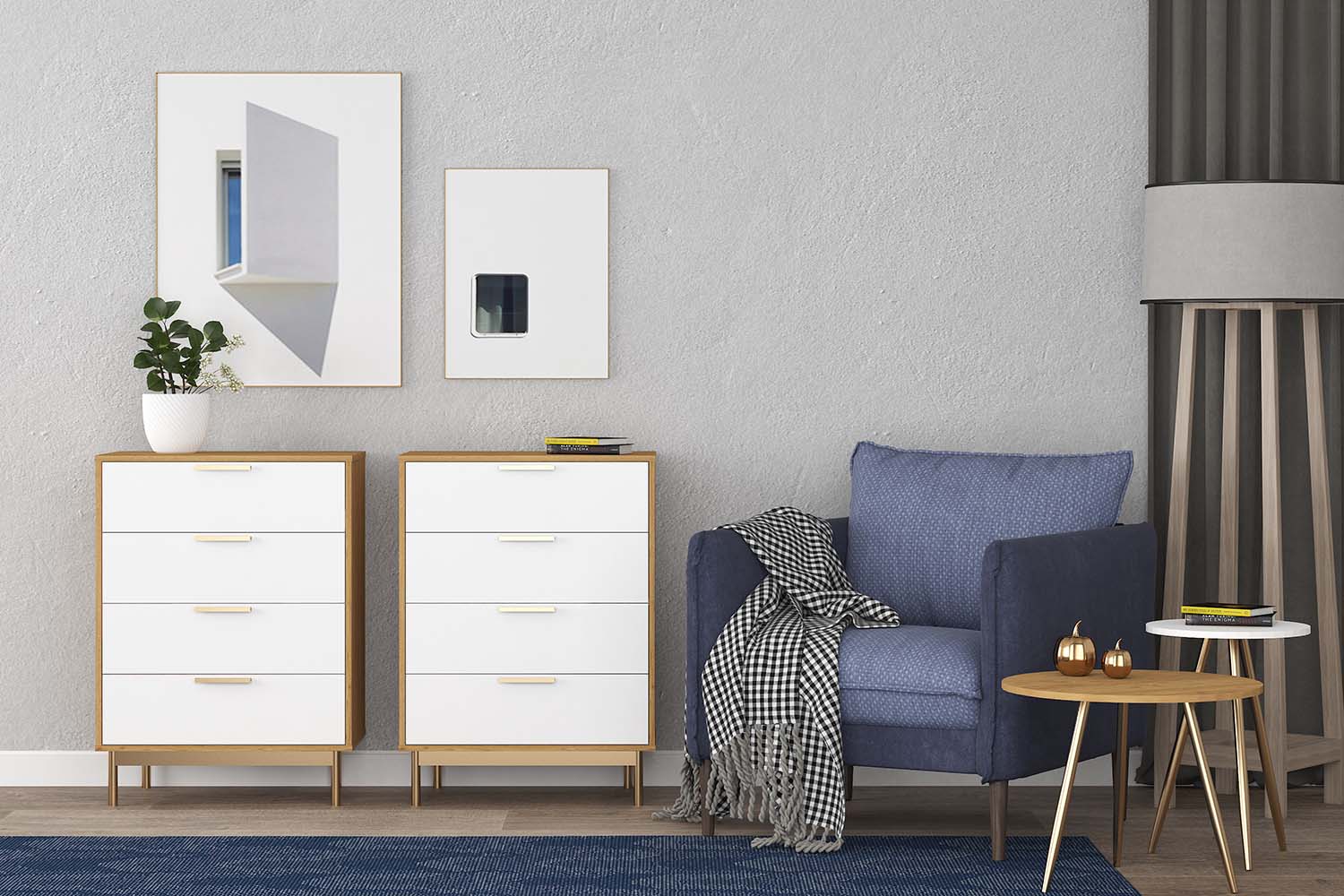 concept-usine-fyn-commode-blanc-bois-scandinave-avec-tiroir image 3