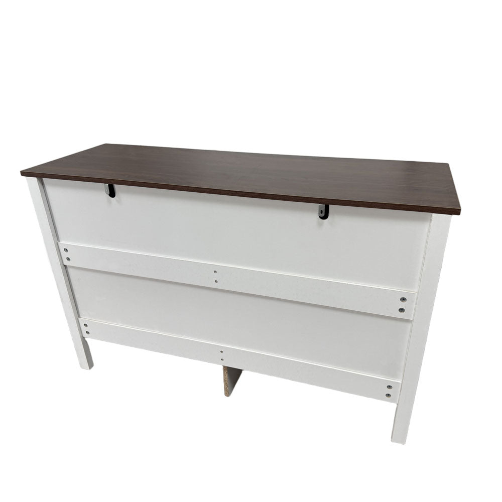 concept-usine-brix-commode-6-tiroirs-blanc-bois-120-cm image 5