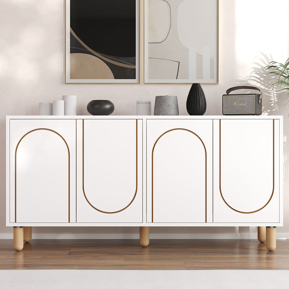 concept-usine-viret-buffet-blanc-150-cm-4-portes image 1