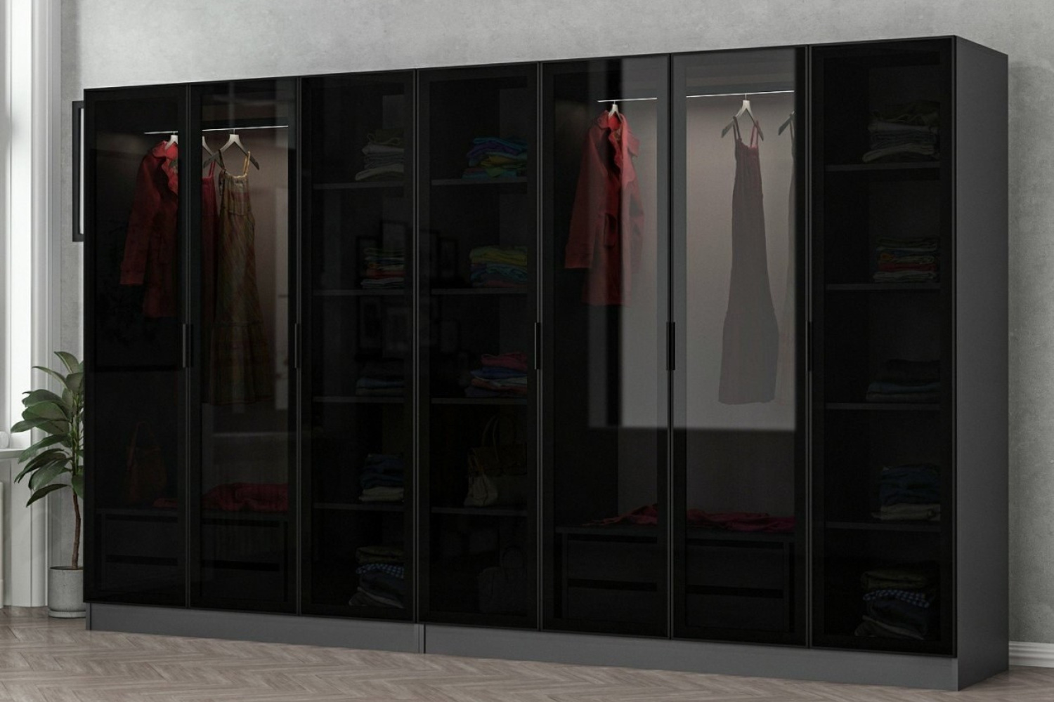 concept-usine-montmartre-dressing-anthracite-315-cm-penderie image 5