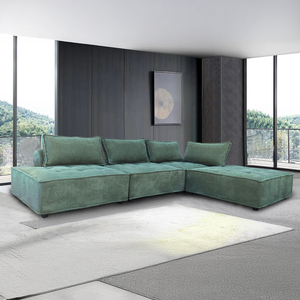 concept-usine-stava-canap-angle-velours-gris-fonc image 1