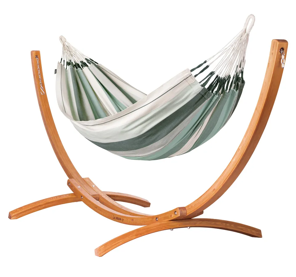 la-siesta-maera-modesta-hamac-sur-pied-olive-300-cm-coton-bio image 1