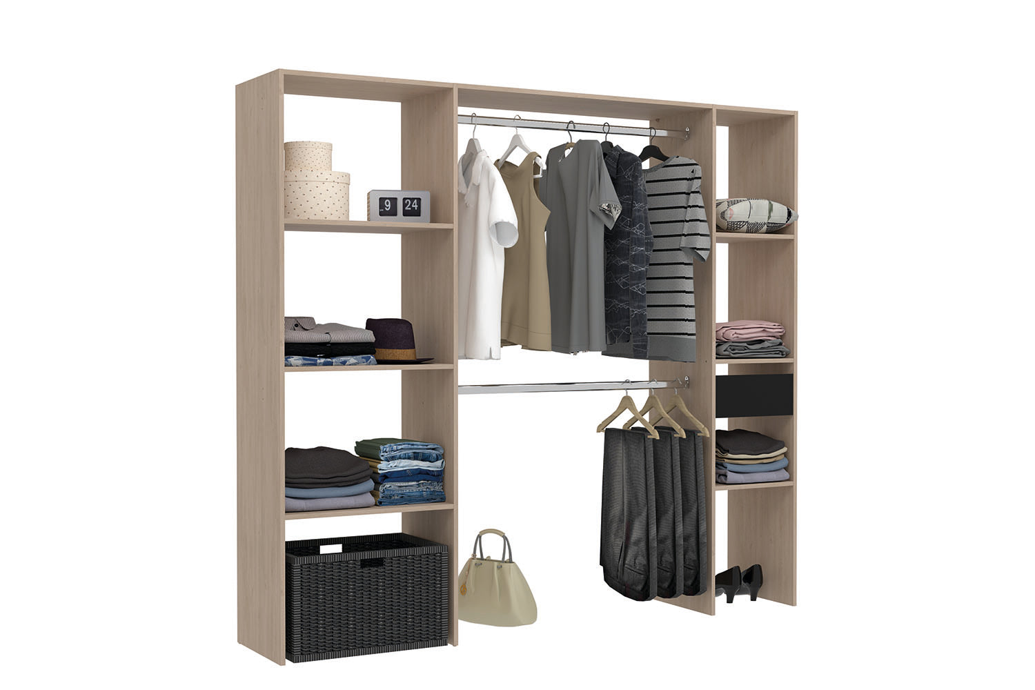 concept-usine-elysee-dressing-blanc-bois-198-cm image 5