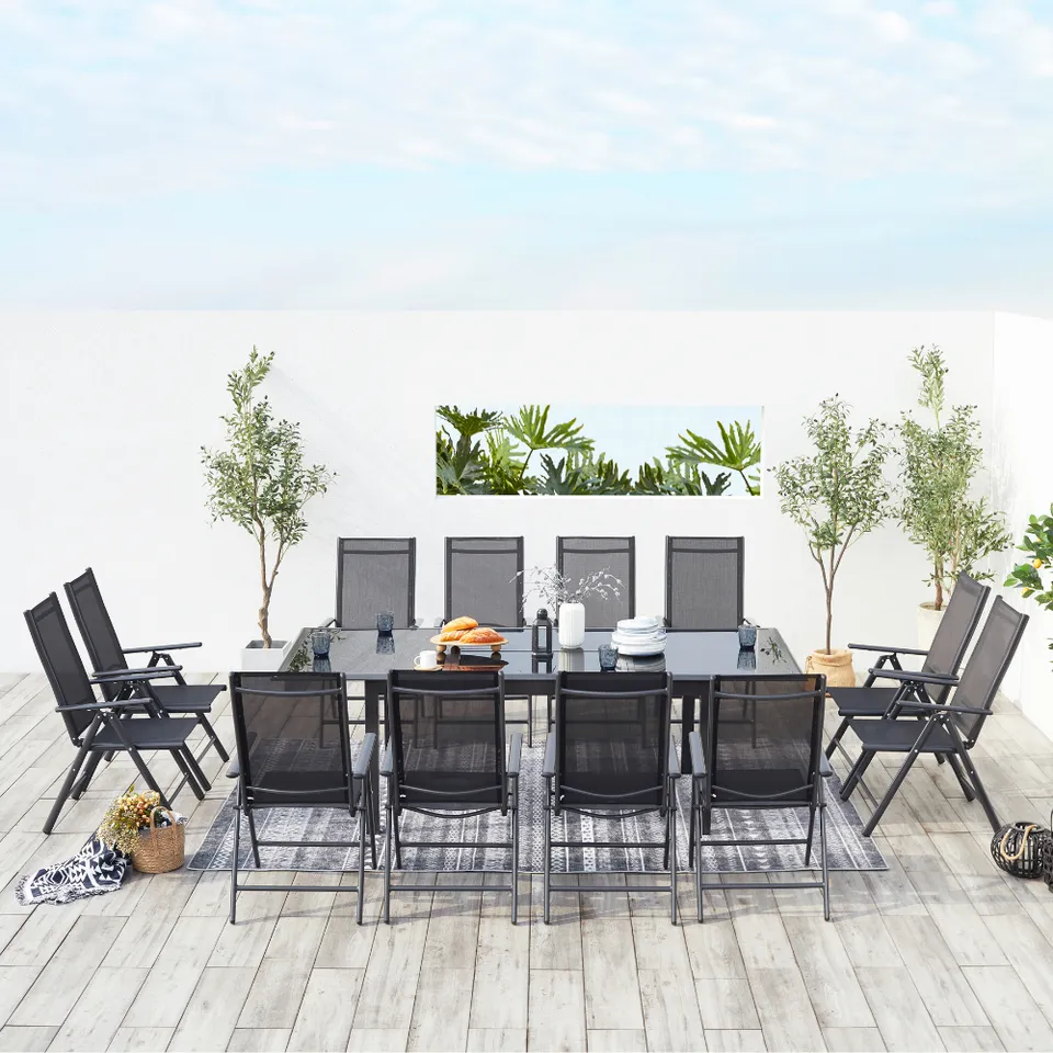 concept-usine-ravenne-12-salon-jardin-alu-noir-12-places-extensible image 1