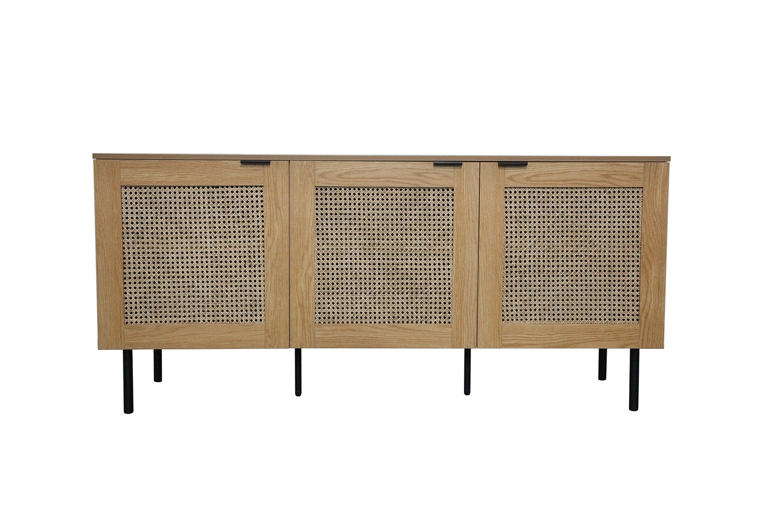 concept-usine-ubud-buffet-bois-ch-ne-cannage-160-cm-3-portes image 2