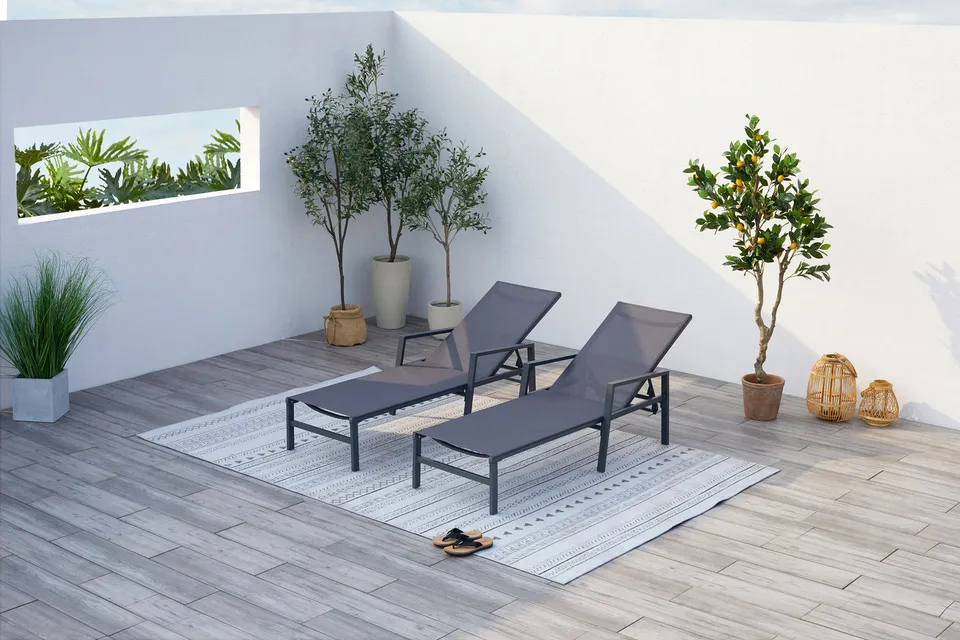 concept-usine-bari-transat-jardin-inclinable-gris-fonc image 1