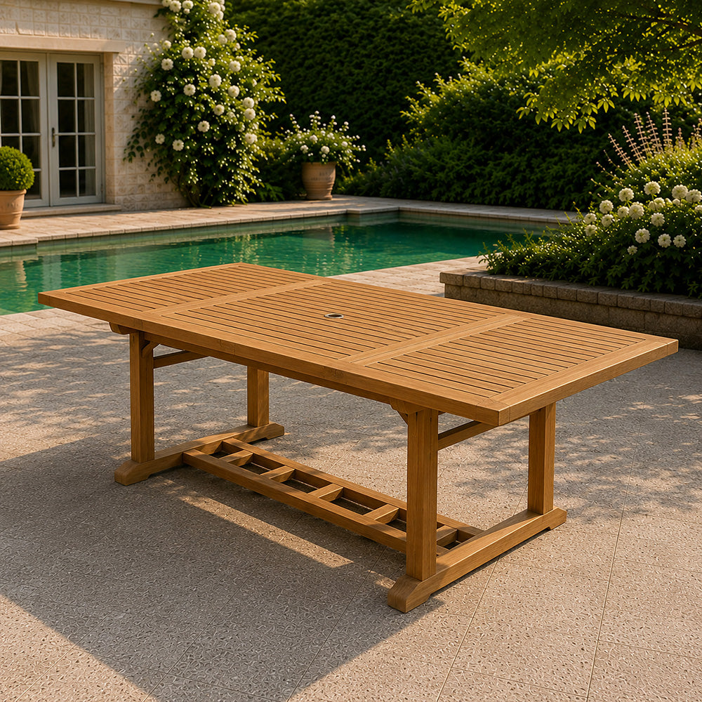 concept-usine-kajang-table-de-jardin-teck-extensible-170-cm image 2