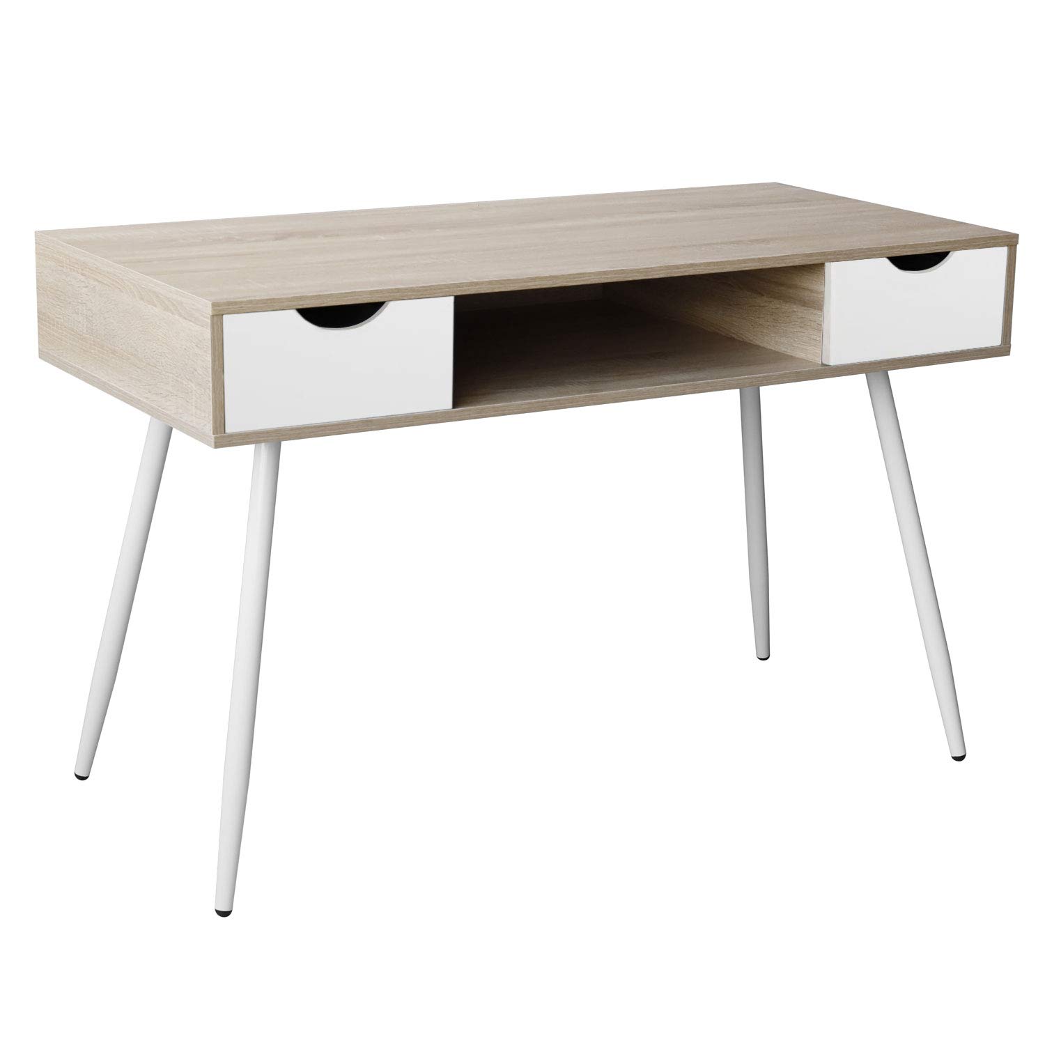 happy-garden-lampedusa-bjorn-bureau-blanc-120-cm-2-tiroirs image 1