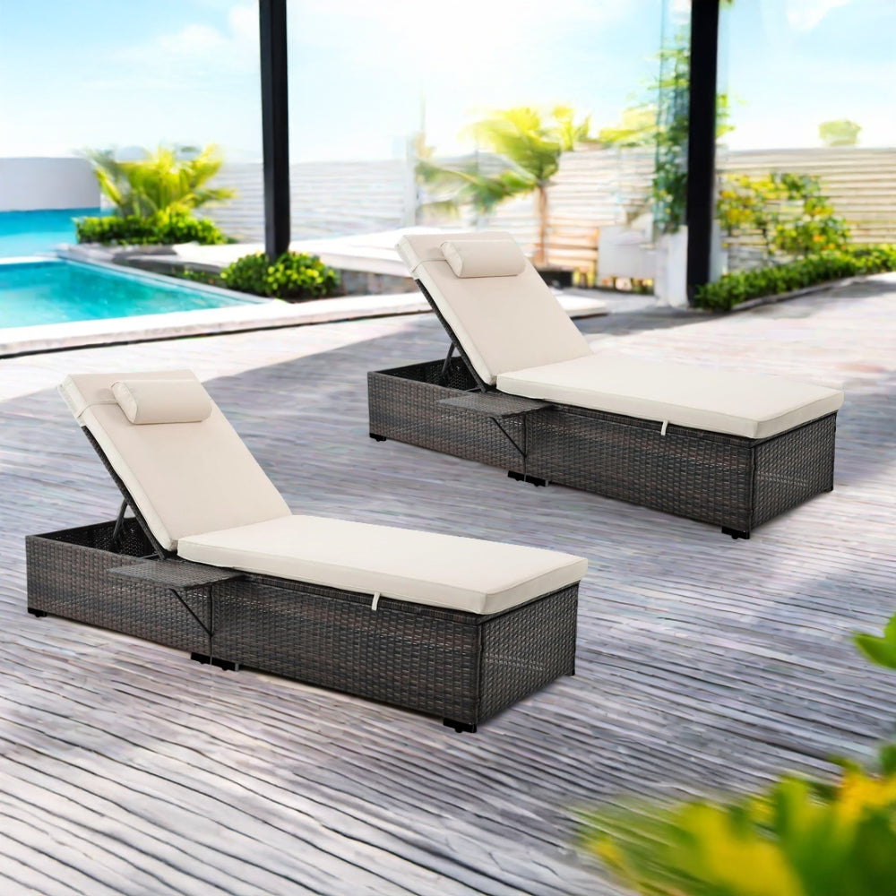 concept-usine-punta-cana-lot-2-transats-bain-de-soleil-beige image 1