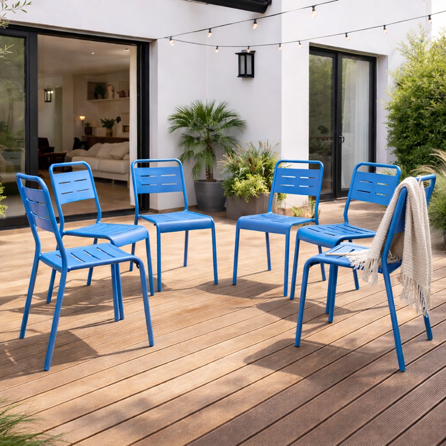 concept-usine-bergame-chaise-de-jardin-empilable-vert-lot-6 image 3