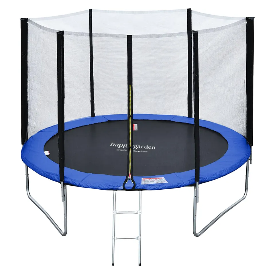 happy-garden-ad-la-de-trampoline-rond-305cm-bleu-vert-filet image 1