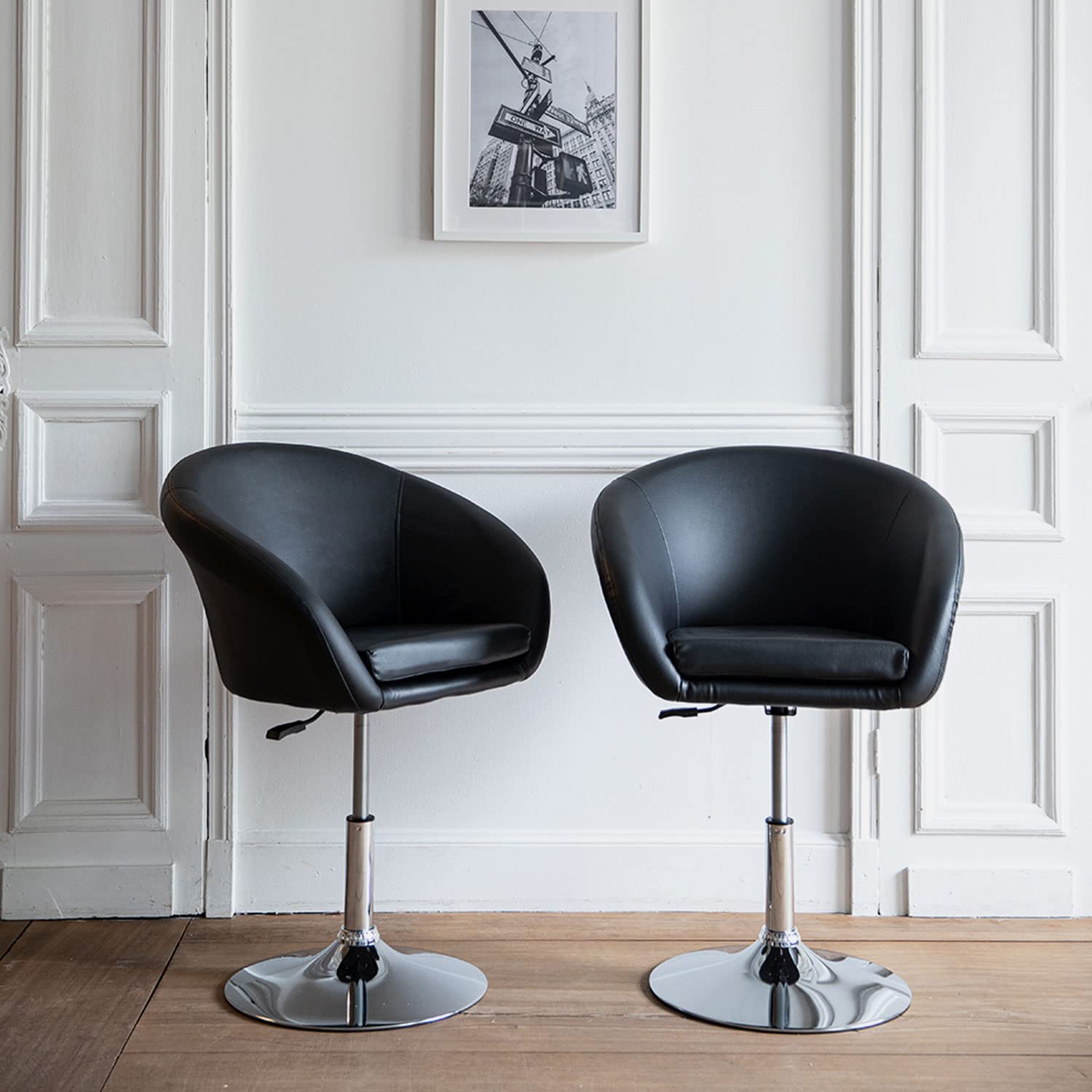 happy-garden-gabin-tabouret-de-bar-noir-simili-r-glable image 2