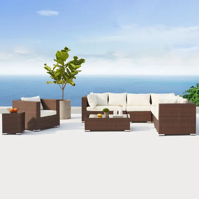 concept-usine-salento-salon-jardin-modulable-noir-blanc-8-places image 1
