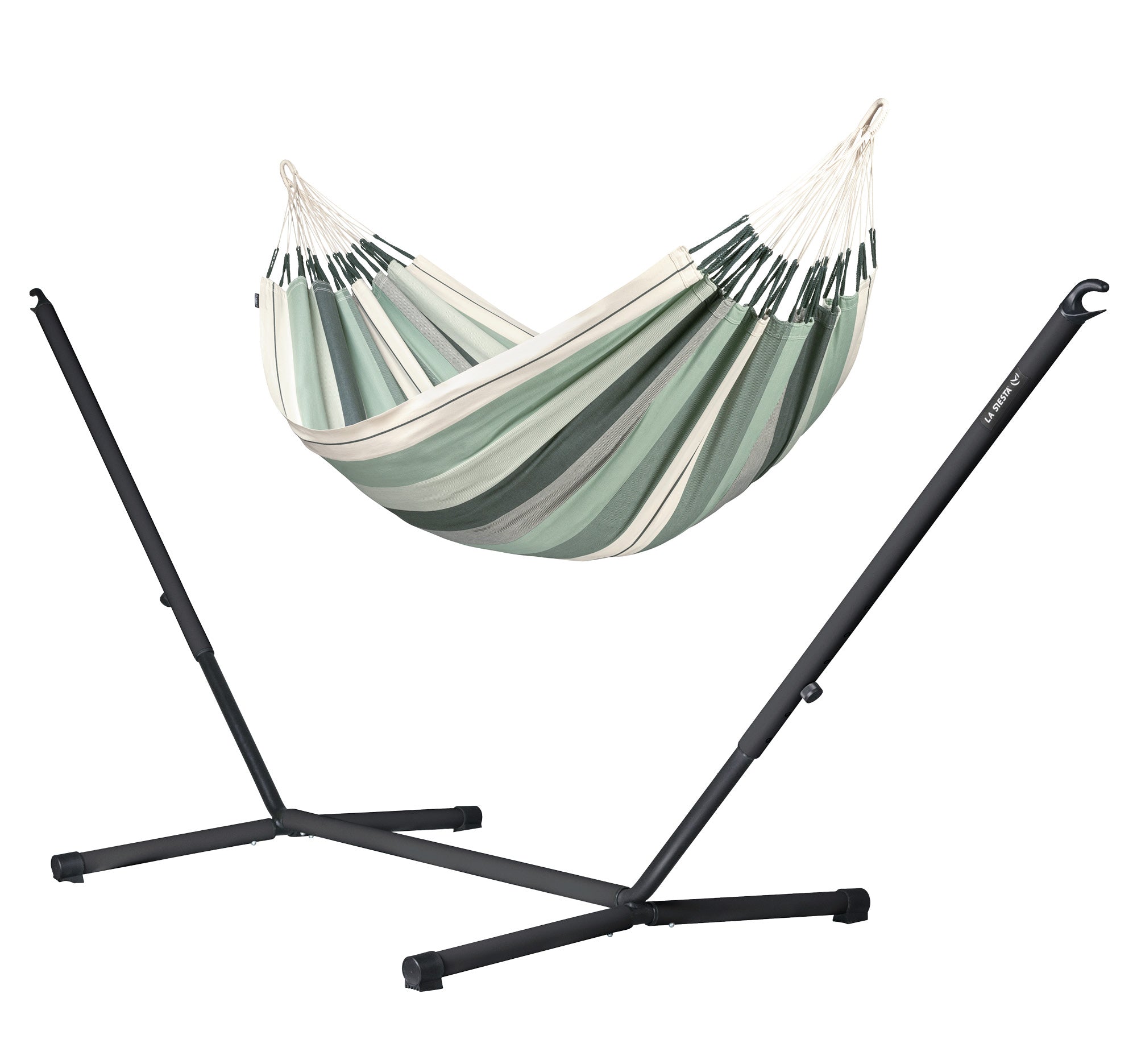 la-siesta-nautico-hamac-single-olive-anthracite-coton-bio image 1