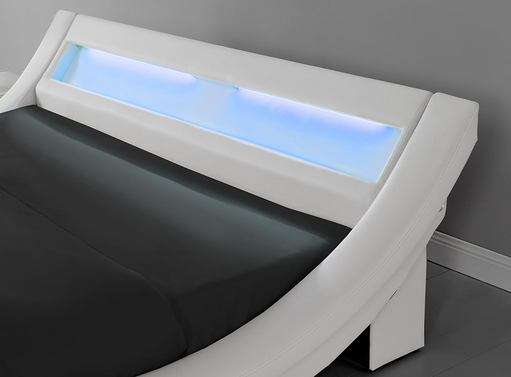 concept-usine-paddington-lit-led-160x200-blanc-simili-cuir image 6