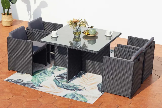 concept-usine-miami-4-salon-jardin-rotin-4-places image 1