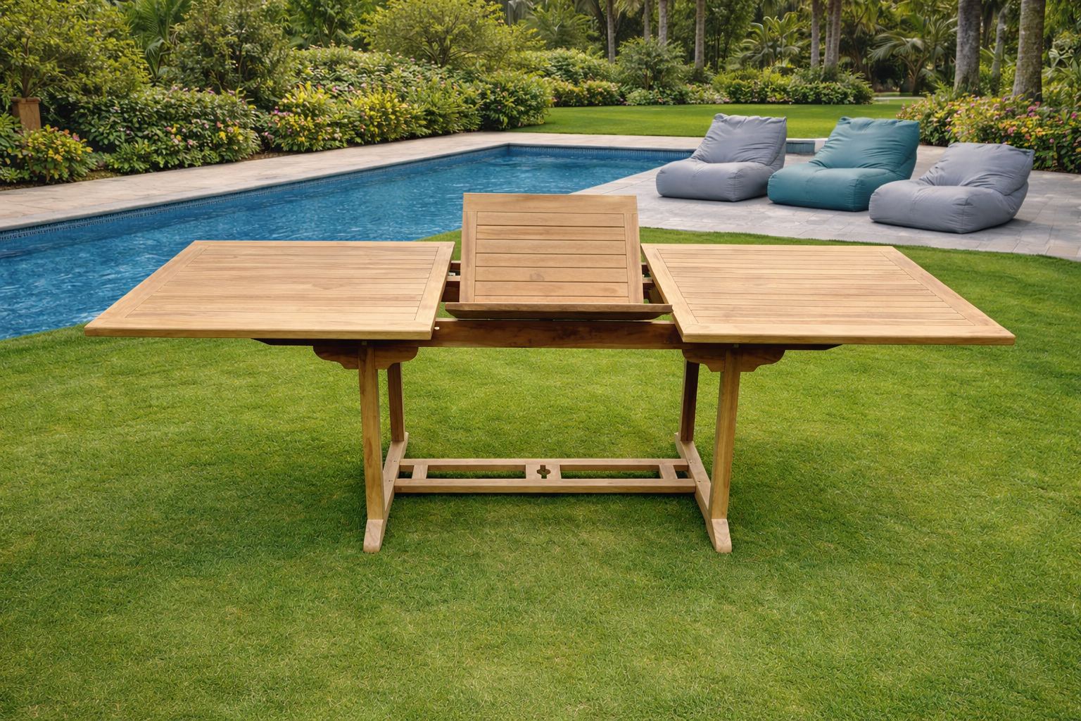 concept-usine-kajang-table-rectangulaire-teck-extensible-8-places image 2