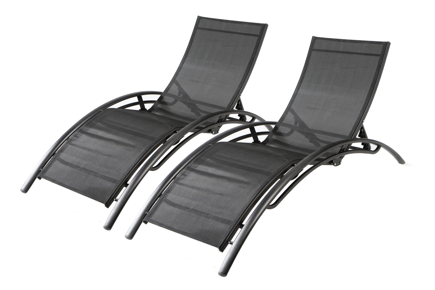 concept-usine-bahia-lot-2-transats-inclinables-alu-gris-et-noir image 3