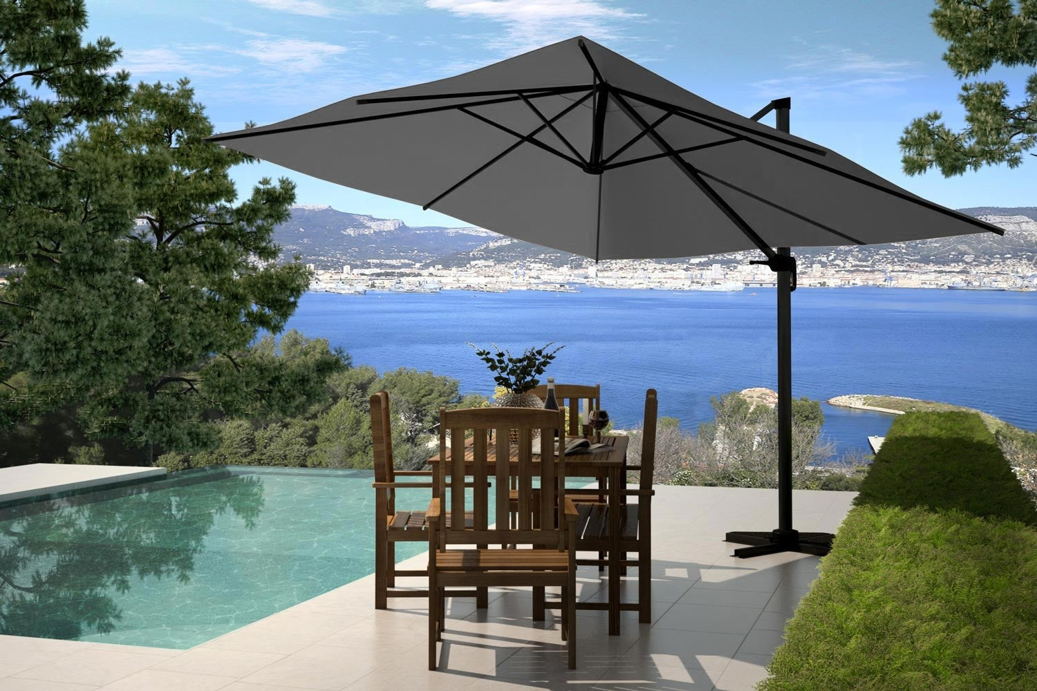 concept-usine-palatino-parasol-d-port-carr-3x3-m-gris image 3