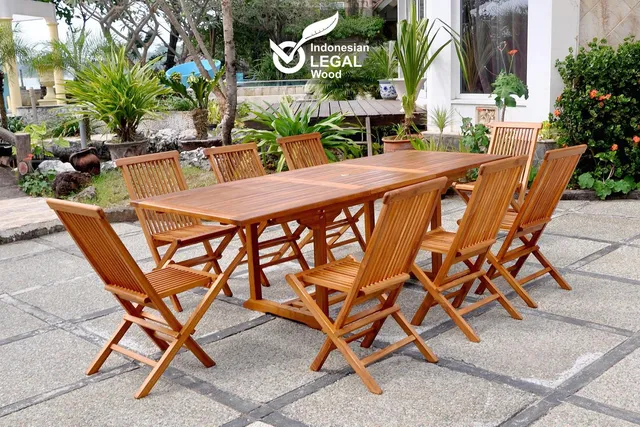 concept-usine-lubok-salon-jardin-teck-8-chaises-180-240cm image 1