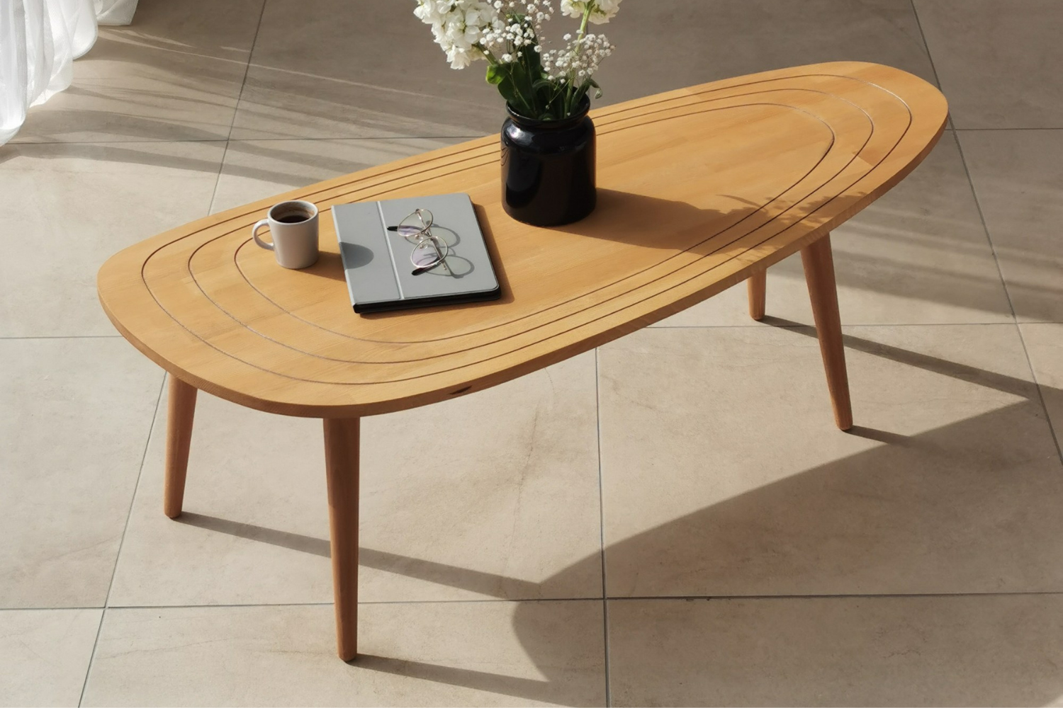 concept-usine-rana-table-basse-ovale-bois-fonc-scandinave image 8